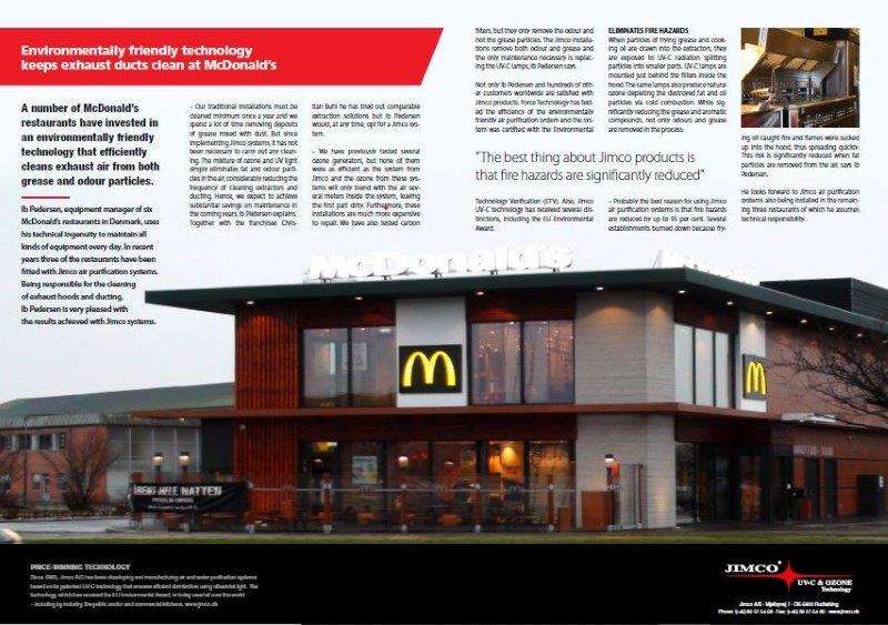 McDonald's używa system KPC do oczyszczania powietrza (artykuł w j. ang.)